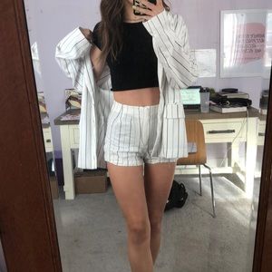 Striped Blazer/Short Set